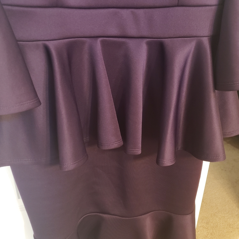 Plum Ruffle Dress - Picture 8 of 8